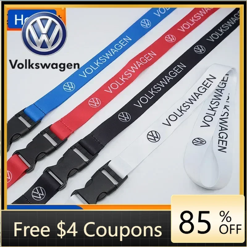

VW New New Lanyard Nylon Printing Emblem Style Keychain Motorcycle For VW Volkswagen Golf Polo Passat Touran Jetta Accessories