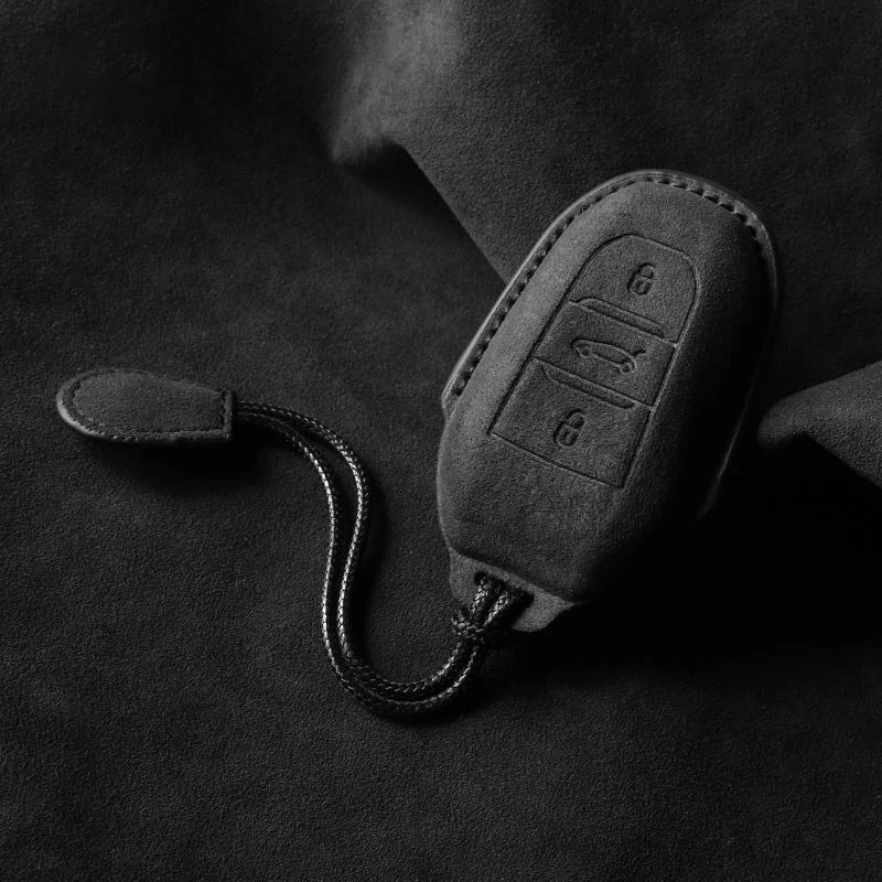 

For Citroen C3 C5 Aircross C4 DS 3 7 9 Crossback Peugeot 2008 3008 5008 308 508 Leather Car Key Case Cover Shell Fob Holder