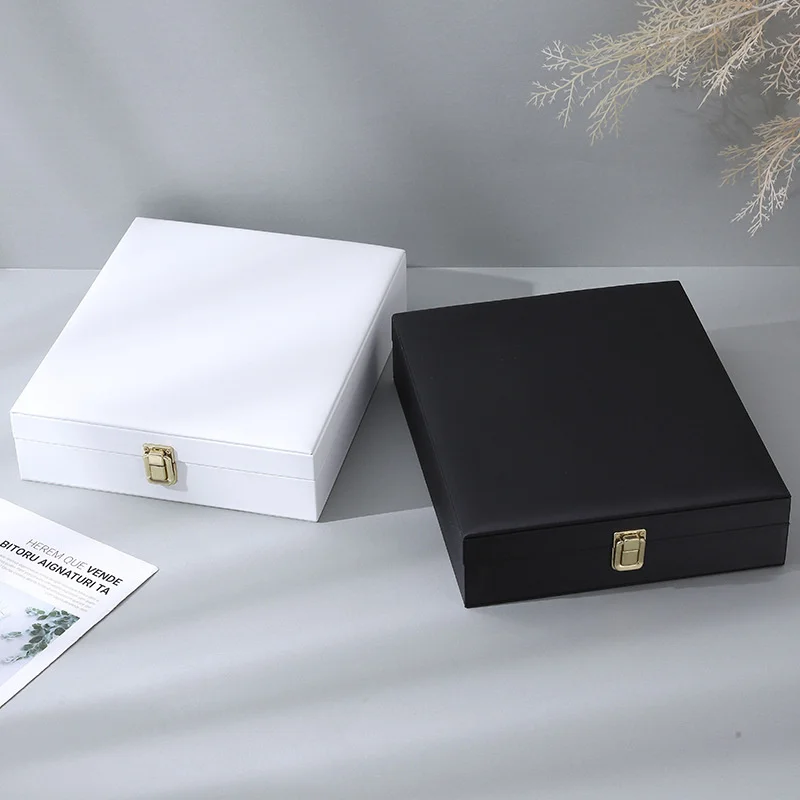 Wielofunkcyjna tacka do pakowania biżuterii Duże pudełko prezentowe na naszyjniki, pierścionki, kolczyki, zawieszki, organizer, zestaw pudełek, tacka ekspozycyjna, etui