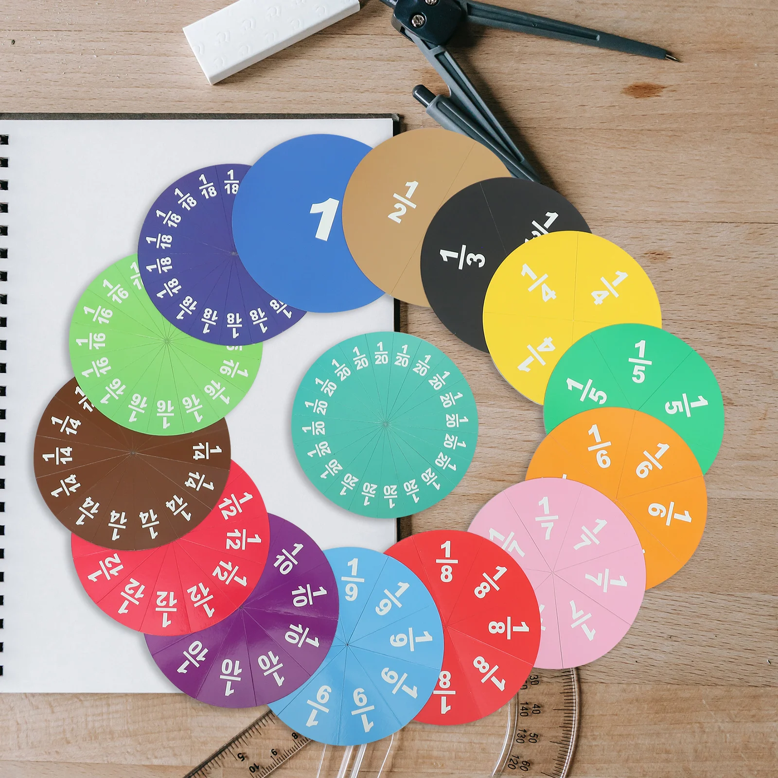 1 مجموعة الرياضيات المتلاعبات كسر البلاط الرياضيات المعرفية الموارد التعليمية وسائل تعليمية لوازم الرياضيات المدرسية #4