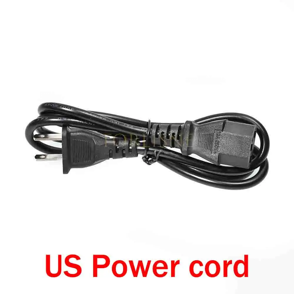 Cabo de alimentação de cobre puro para laptop, AC, UE, plug europeu, PC, LCD, cabo LED, Prong, 1,2 m de chumbo, 3 pinos