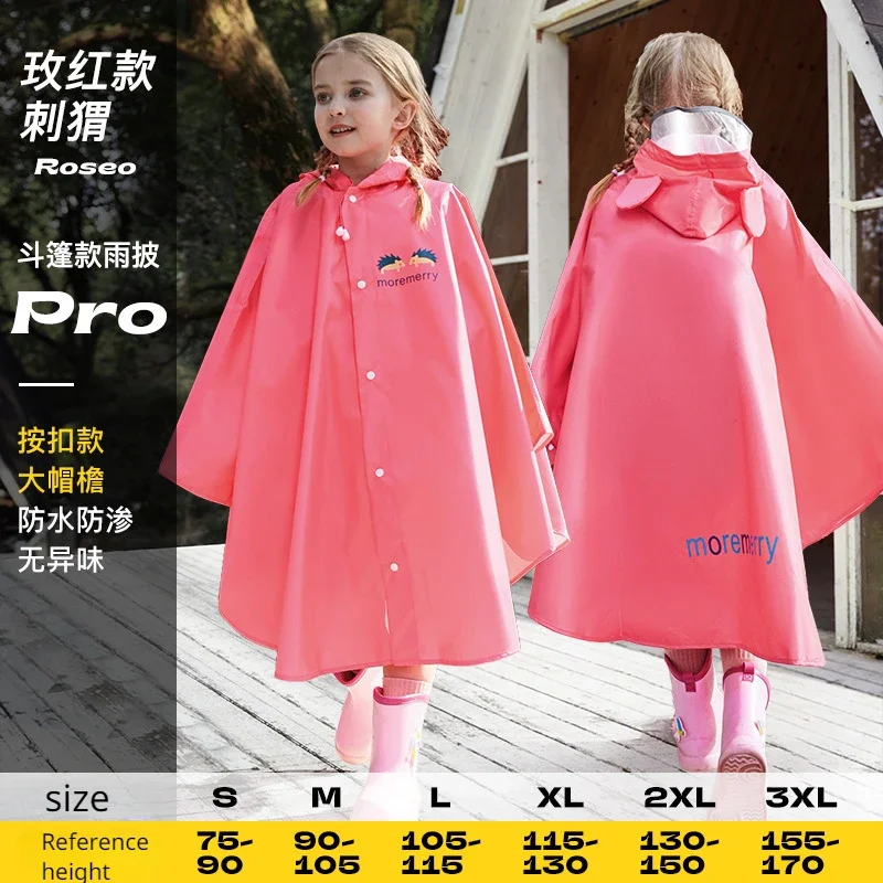 Cute Polyester Baby Raincoat Outdoor Waterproof Rain Coat Children Impermeable Poncho Boys Girls Rain Jacket Yellow