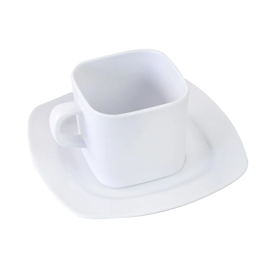 Cup with Saucer 250ml in Melamine Resistant