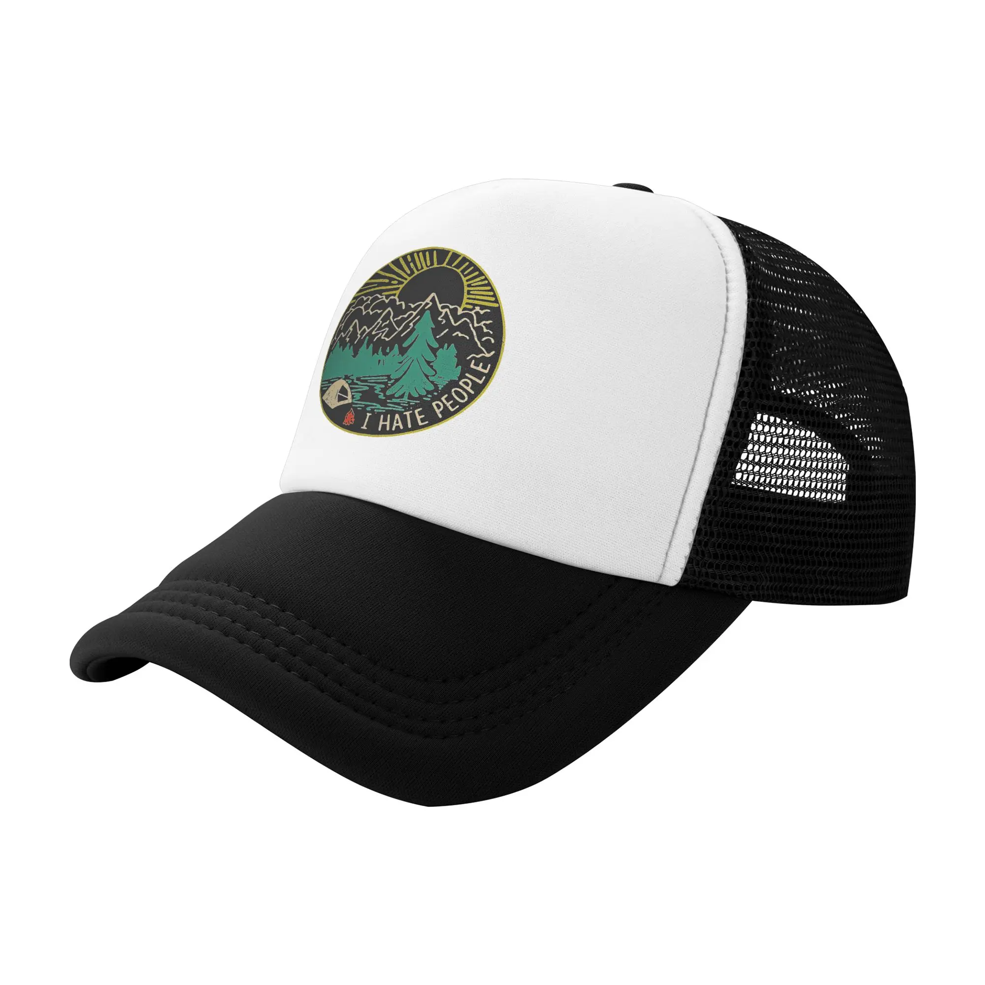 Punk I Hate People Baseball Cap Women Men Adjustable Adventure Camping  Mountain Camper Trucker Hat Sports Snapback Dad Hat