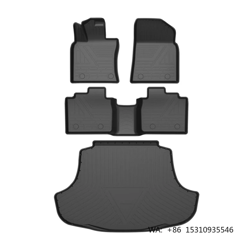 

LHD TPE Car Floor Liners Full Set Waterproof Anti Slip Full Coverage Easy Clean Auto Interior Foot Mats