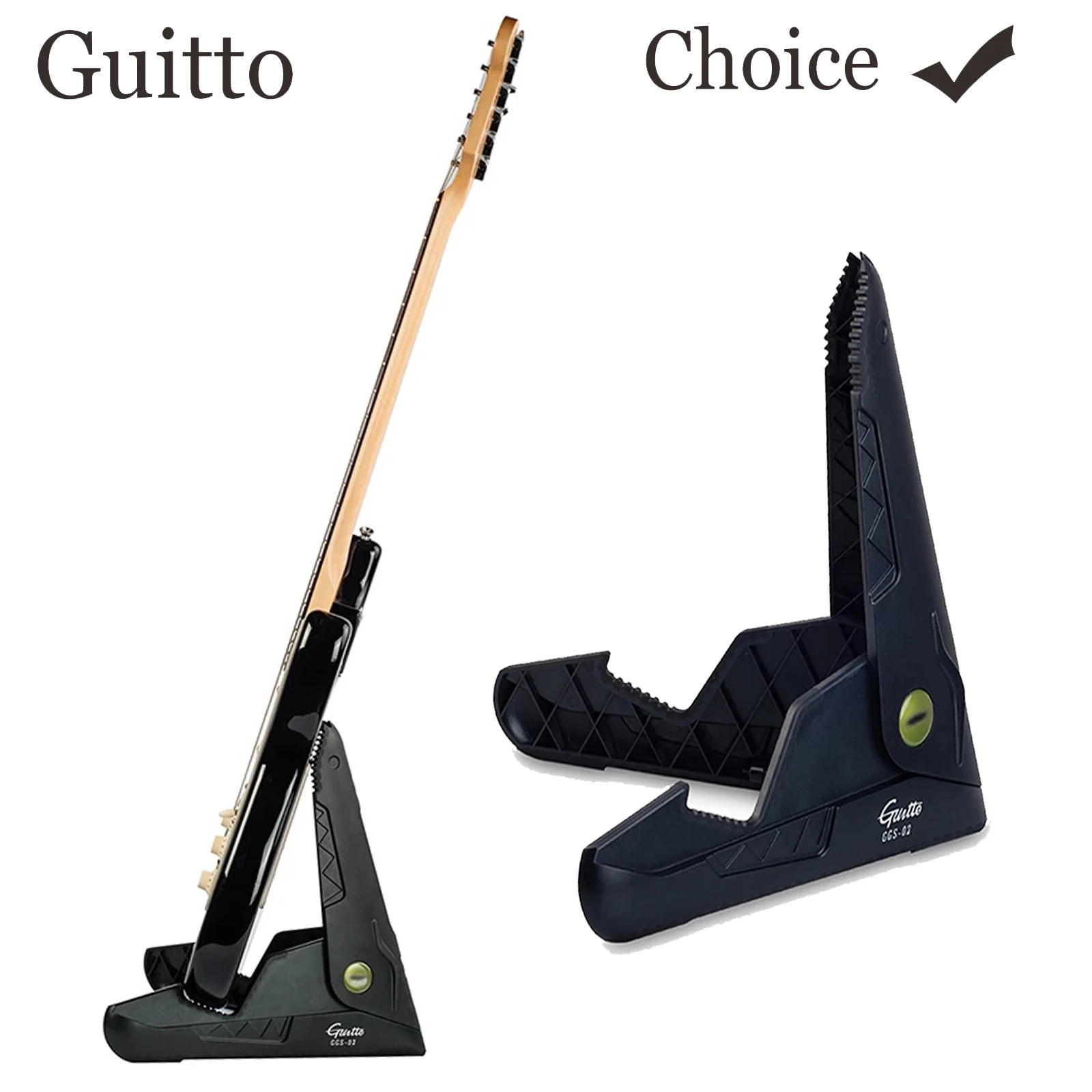 GUITTO GGS-02 Guitar Stand Guitar Portable Parts & Accessories Universal Folding Tripod Holder Musical A-Frame Rack Holder