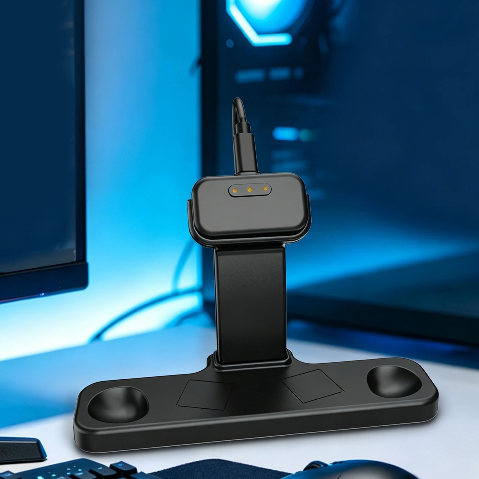 For Steam Controller Desktop Charging Stand Anti-Tip Triangular Structure Metal Base Desktop Display Holder for Gaming Setup