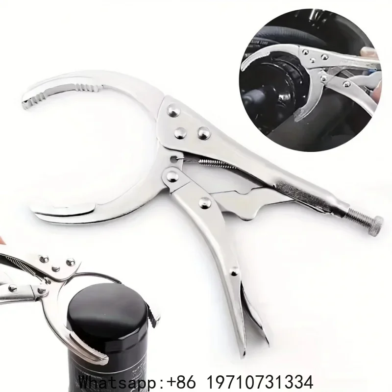 Oil Filter Wrench Adjustable Multi-Function Clamp Oil Grid Wrench for Car Engine Oil Change Disassembly Auto Repair Tool
