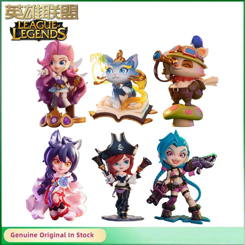 

League of Legends Ahri Lulu Ashe Ezreal Seraphine Yuumi Zoe PVC Anime Action Figures Collectible Ornaments Model Surprise Gift