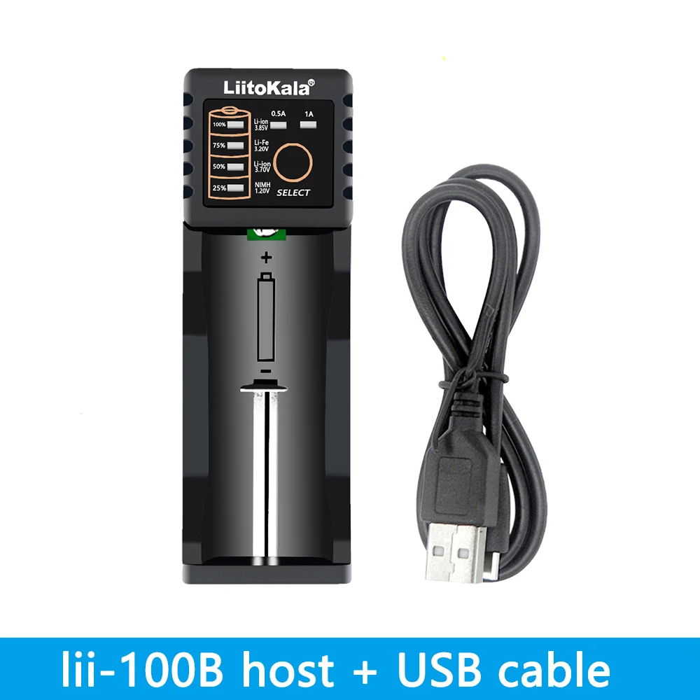 LiitoKala Lii-100 Lii-100B 18650 Battery smart Charger For 26650/18350/16340/18500/AA/AAA 3.7V 1.2V 3.2V LiFePO4 battery