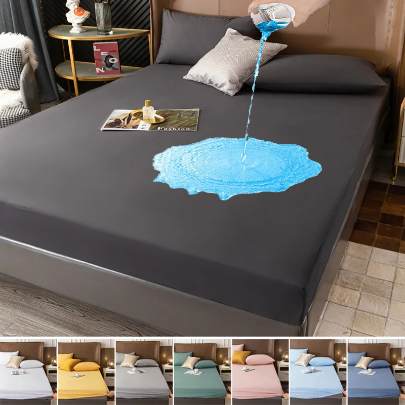 

100% Waterproof Mattress Covers Protector Adjustable Bed Fitted Sheets With Elastic Band Single Double King Size 140/160/180x200