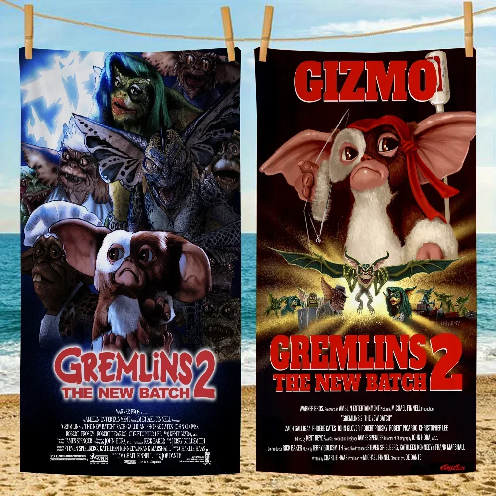 G-Gremlins Movie Bath Towel Microfiber Soft Water Absorbing Breathable For Girl Kids Decorative Cartoon Beach Towel