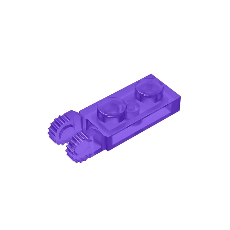 GDS-821 piastra 1 x2 con forchetta/verticale/estremità piastra incernierata lato singolo (denti) compatibile con lego 44302 fai da te per bambini