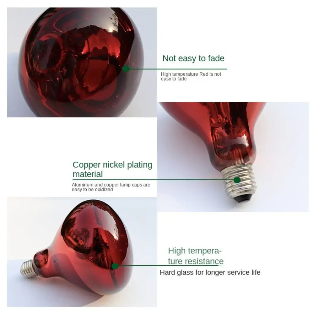 1pc 2023 275W Infrared Heating Therapy Lamp Bulb GB Adjustable Physiotherapy Lamp Back 220V Infrared Light Bulb Body Care
