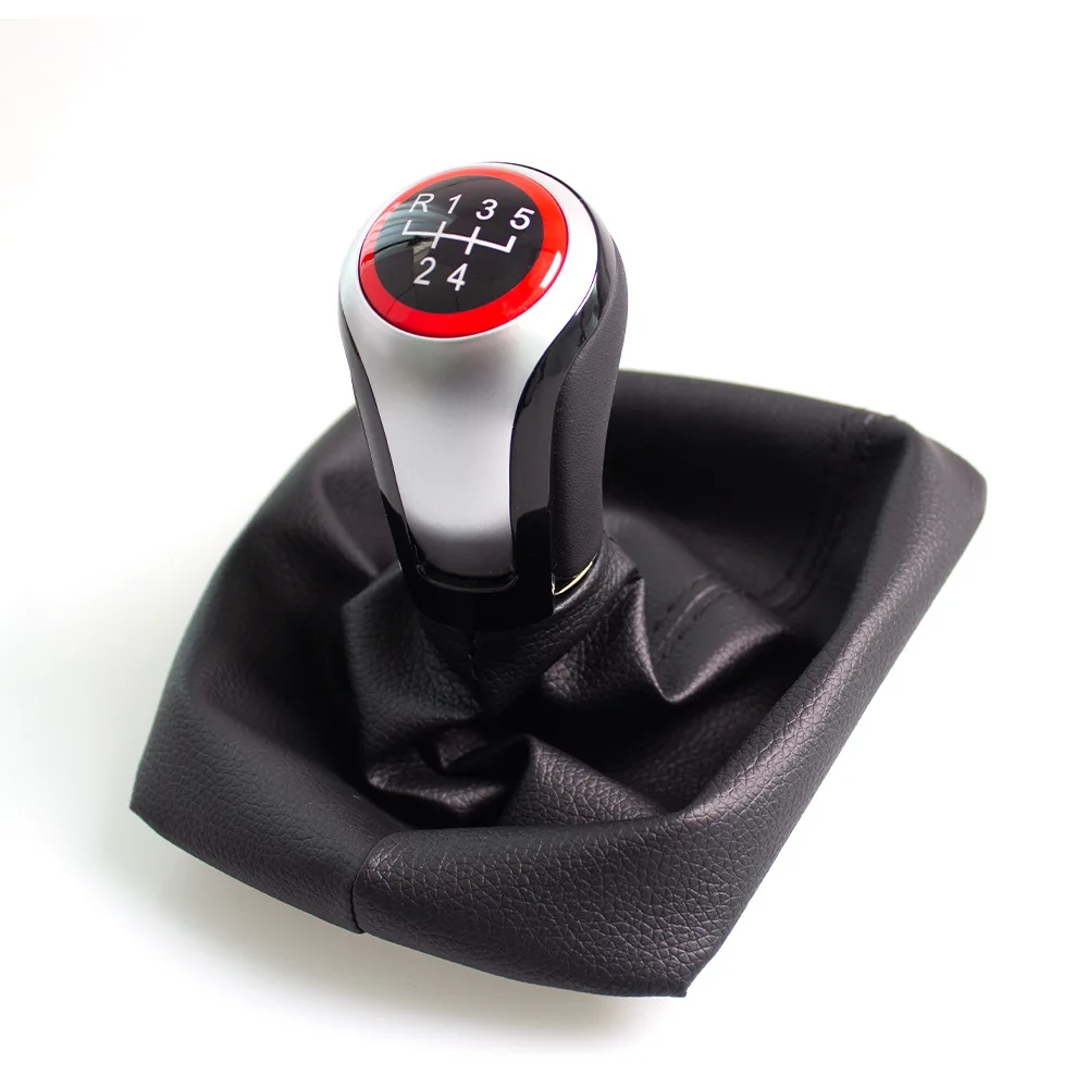 مقبض ناقل الحركة اليدوي 5 سرعات وحذاء الغبار لسكودا اوكتافيا 2 A5 A6 2004-2012 - رافعة نقل، ملحقات سيارة متينة