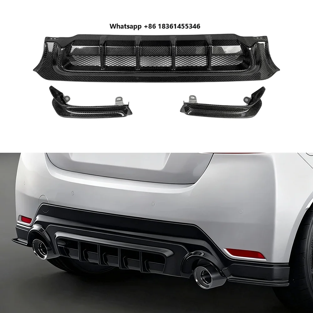 For Gr Yaris Gen 1 Gen 2 Body Kit New Arrival Carbon Fiber T Style Rear Diffuser Rear Spats