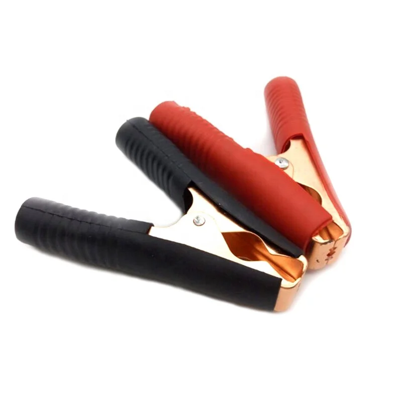 50PCS Red And Black 100A Alligator Car Clips Copper Plated Battery Clamps And Crocodile Terminals Power Wire Test