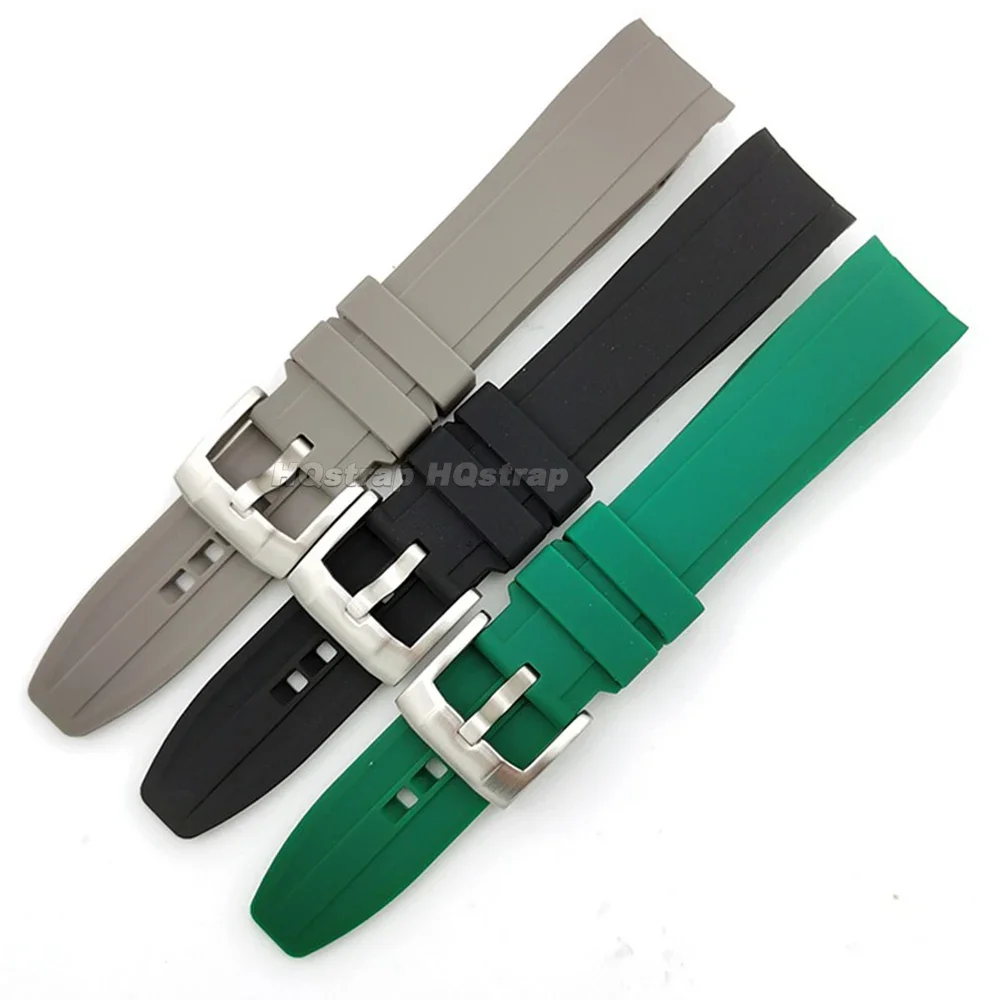 Silicone Watchband for Citizen Universal Bracelet 20mm 22mm Curved End Arc Rubber Strap for Swatch Waterproof Replace Wristband