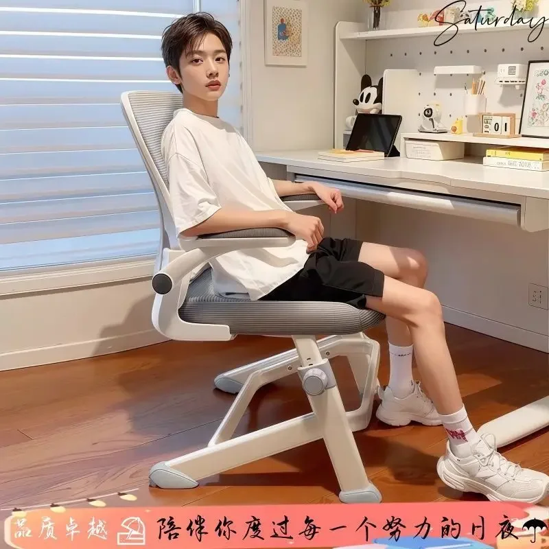 Ridge Protection Liftable Study Chair for Teenagers, Junior High School Students, Writing Home Comfort Dormitory Desk Chair