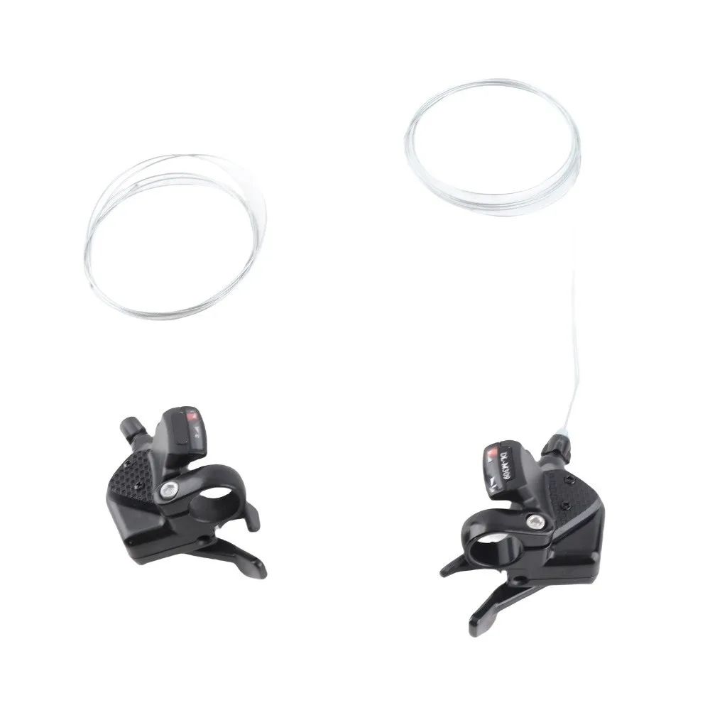 

1 пара 3X7/8/9 скоростей велосипедный переключатель передач из алюминиевого сплава с внутренними кабелями велосипедные рычаги переключения передач черный