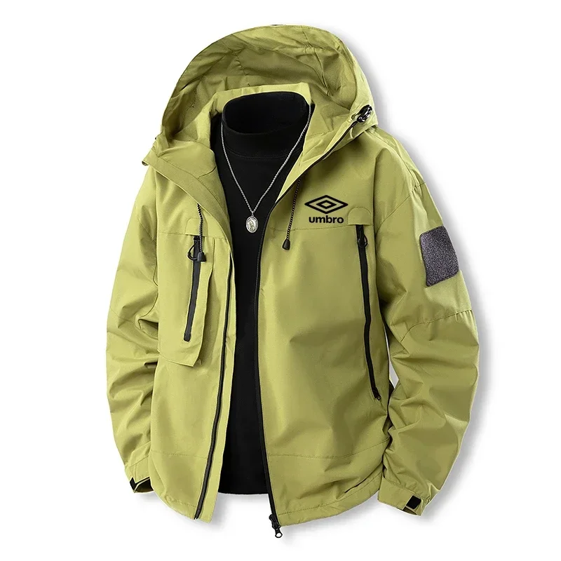

Men's UMBRO Waterproof Hiking Jacket Large Size Windproof Windbreaker Camping Hunting Running Trekking Fishing Coat Men Outdoor