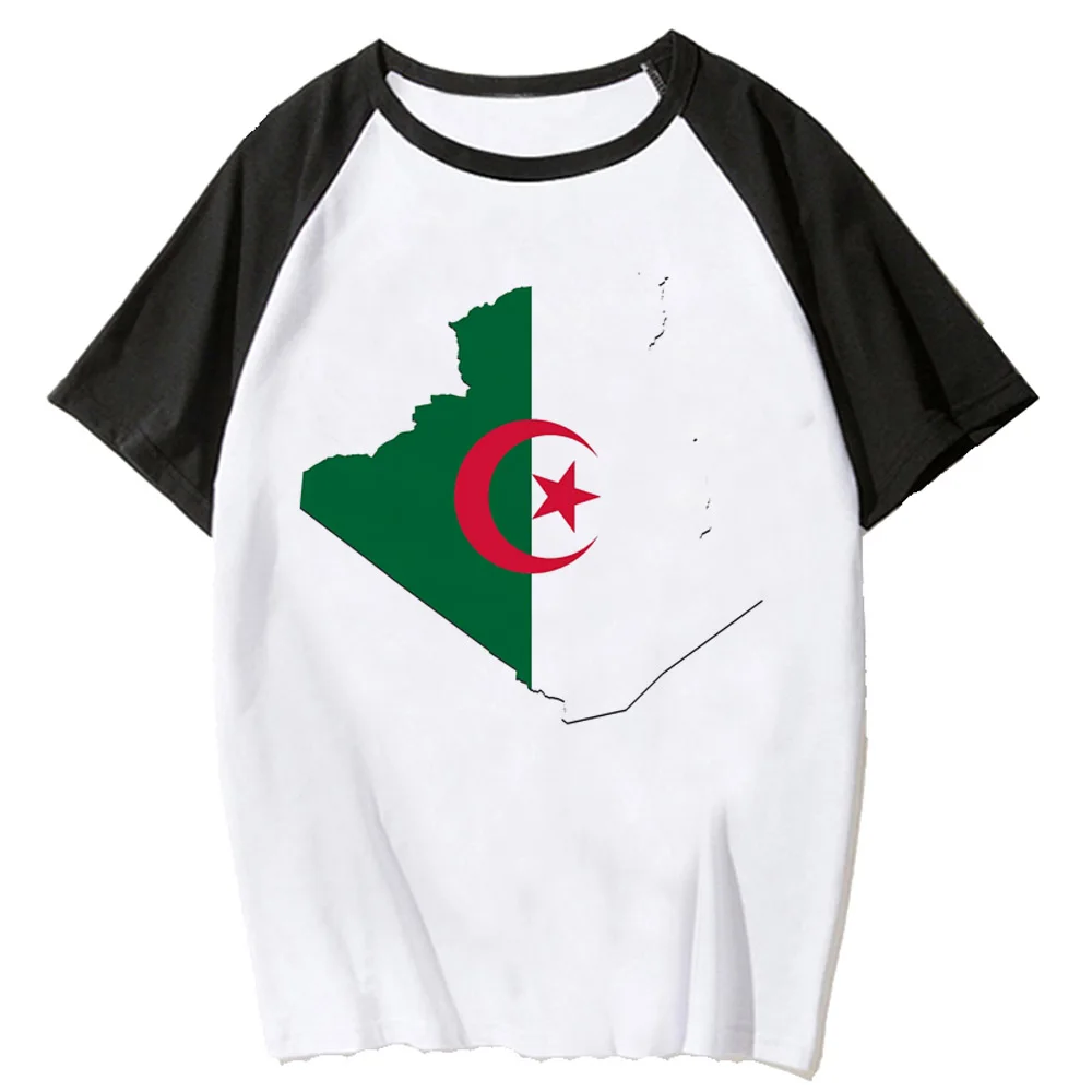 Algerien T-Shirt Frauen Comic T-Shirts Mädchen Streetwear Manga Kleidung