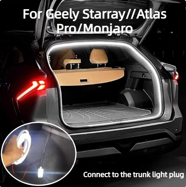 

Аксессуары для Geely Starray//Atlas Pro/Monjaro, динамическая светодиодная лента для багажника, 2026/2025, устойчивая к высоким температурам, водонепроницаемая