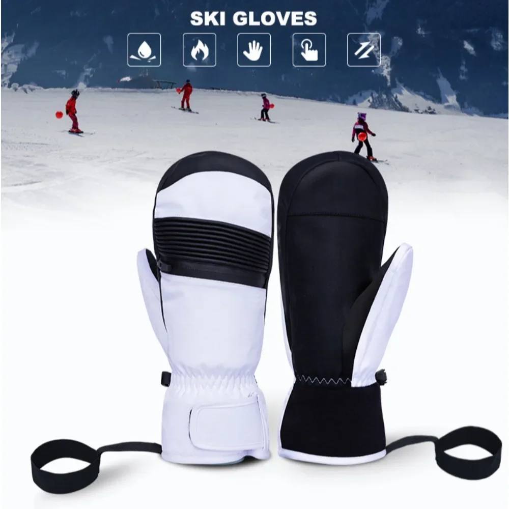 2024 New Winter Snowboard Skiing Gloves Outdoor Sports Windproof Waterproof Touch Screen Ski Gloves for Men Women Warm Mittens