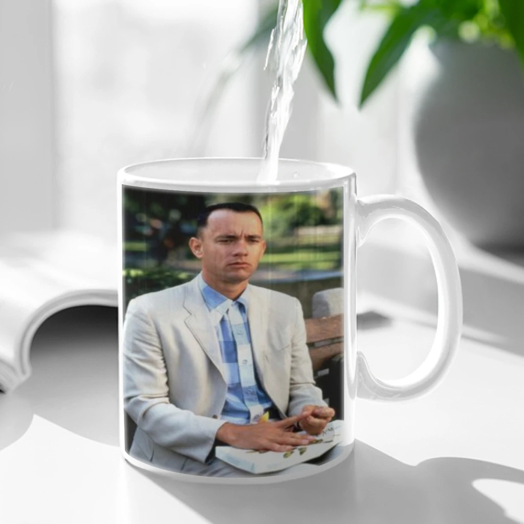 Classic Movie Forrest Gump(1994) Film Ceramic Mug Cute Coffee Tea Milk Stave Mugs And Cups with Handle Novelty Gifts