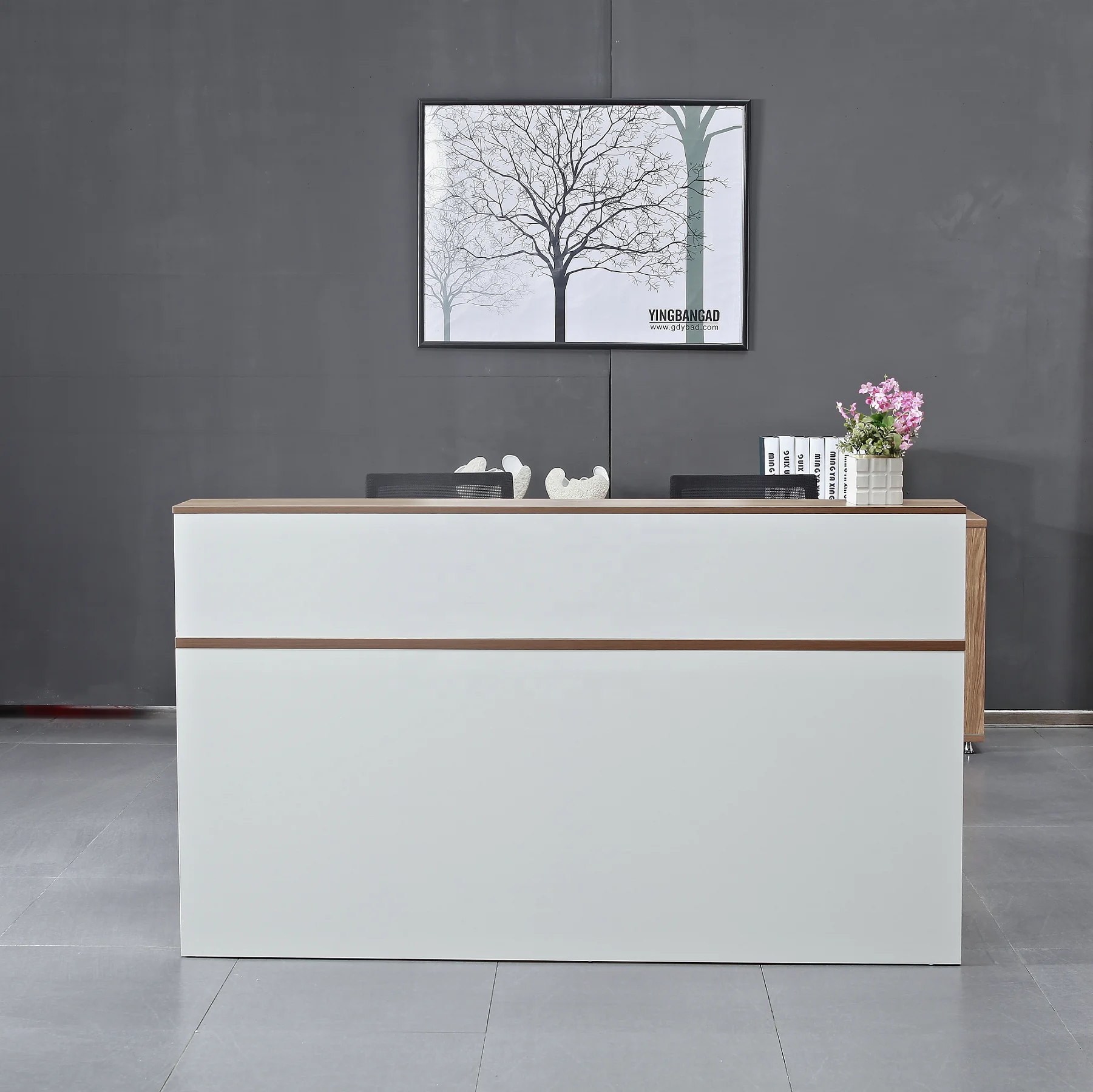 

2026 High Quality New Luxury Wooden Reception Desk