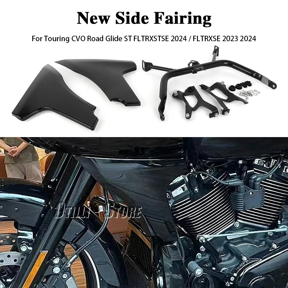 

Motorcycle Accessory Side Fairing Cover Panel ABS Bracket For Touring CVO Road Glide ST FLTRXSTSE 2024 FLTRXSE 2023 2024
