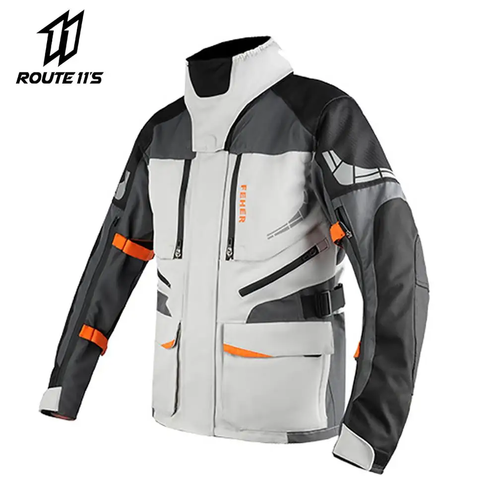 Four Seasons Rally Clothes Reflective Waterproof Motocross Riding Jacket CE Protective Gear Detachable Inner Liner