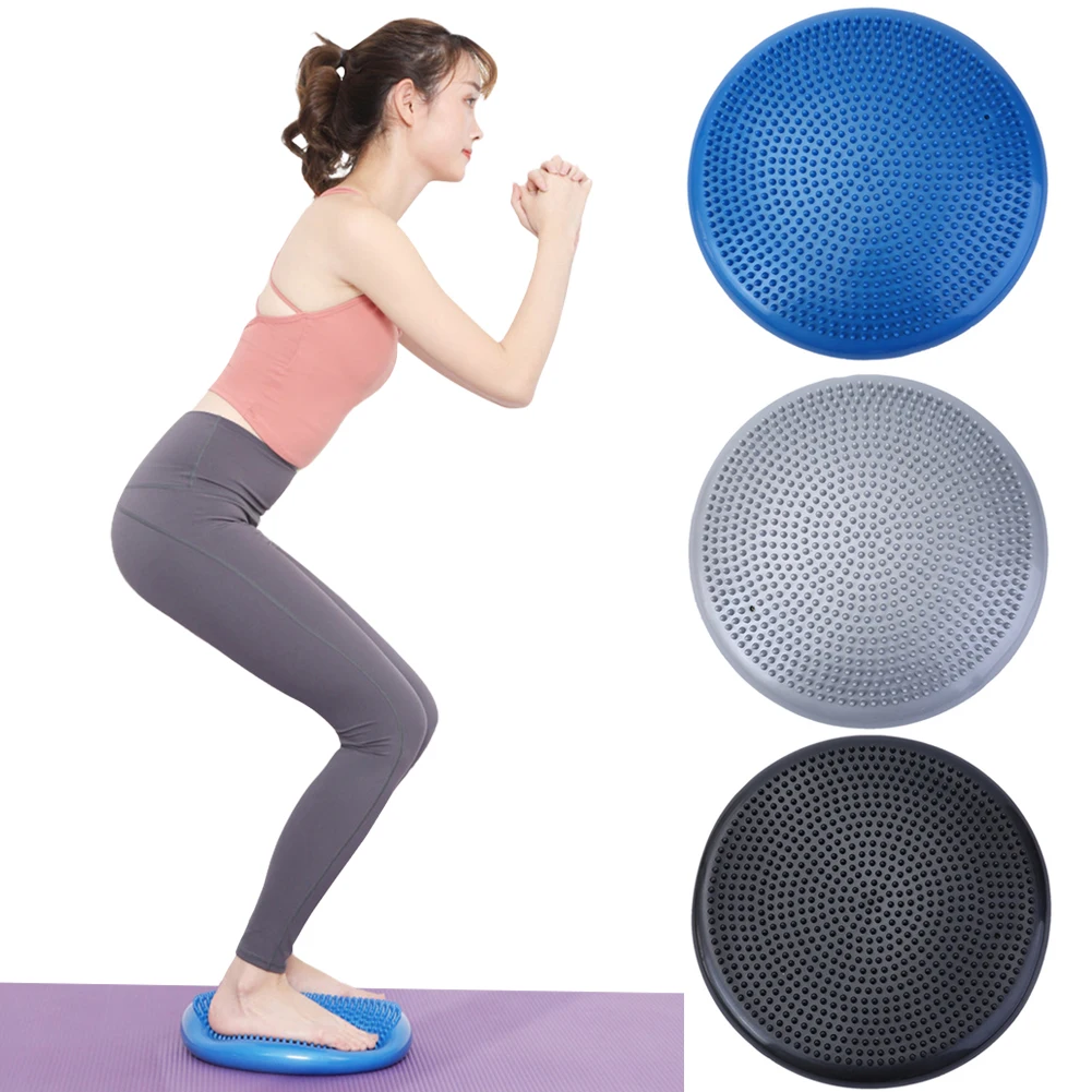 Wobble Balance Cushion Board PVC Sensory Seat Pad Anti-Burst Massage Ball Balance Disc for Core Stability Strengthening