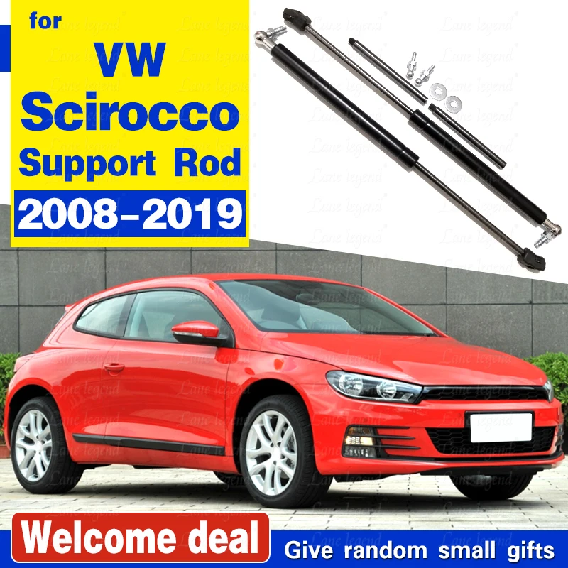 Refit Bonnet Hood Gas Spring Shock Lift Strut Bars Support Hydraulic Rod Car-styling For VW SCIROCCO 2008-2019 R GTS GT24