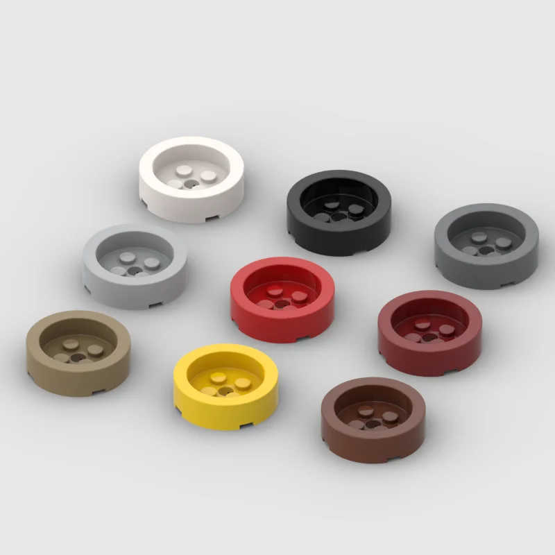 *Brick 4 x 4 Round with Recessed* 1673 10 pcs DIY enlighten block brick part No. 68325 Compatible With Other Assembles Particles