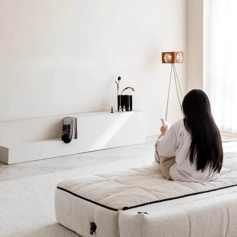 

Lounge Designer White Sofa Bed Modern Sleeper Hotel Foldable Lazy Sofas Living Room Puffs Luxury Nordic Muebles Trendy Furniture