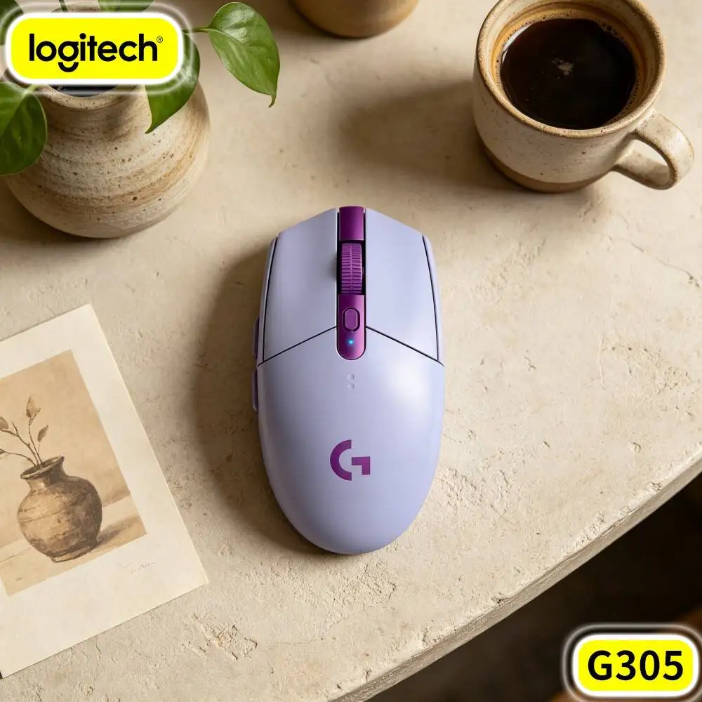 G305 Logitech LIGHTSPEED Hobby Gamer Wireless Mice HERO 12000 DPI 6 Custom Buttons Nice Hand Feeling For PC Mac System