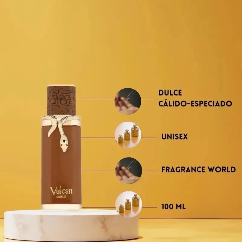 Spray de perfume France Vulcan Sable: nuevo perfume de madera fresca, nicho de alta gama, adecuado para citas, duradero, neutro