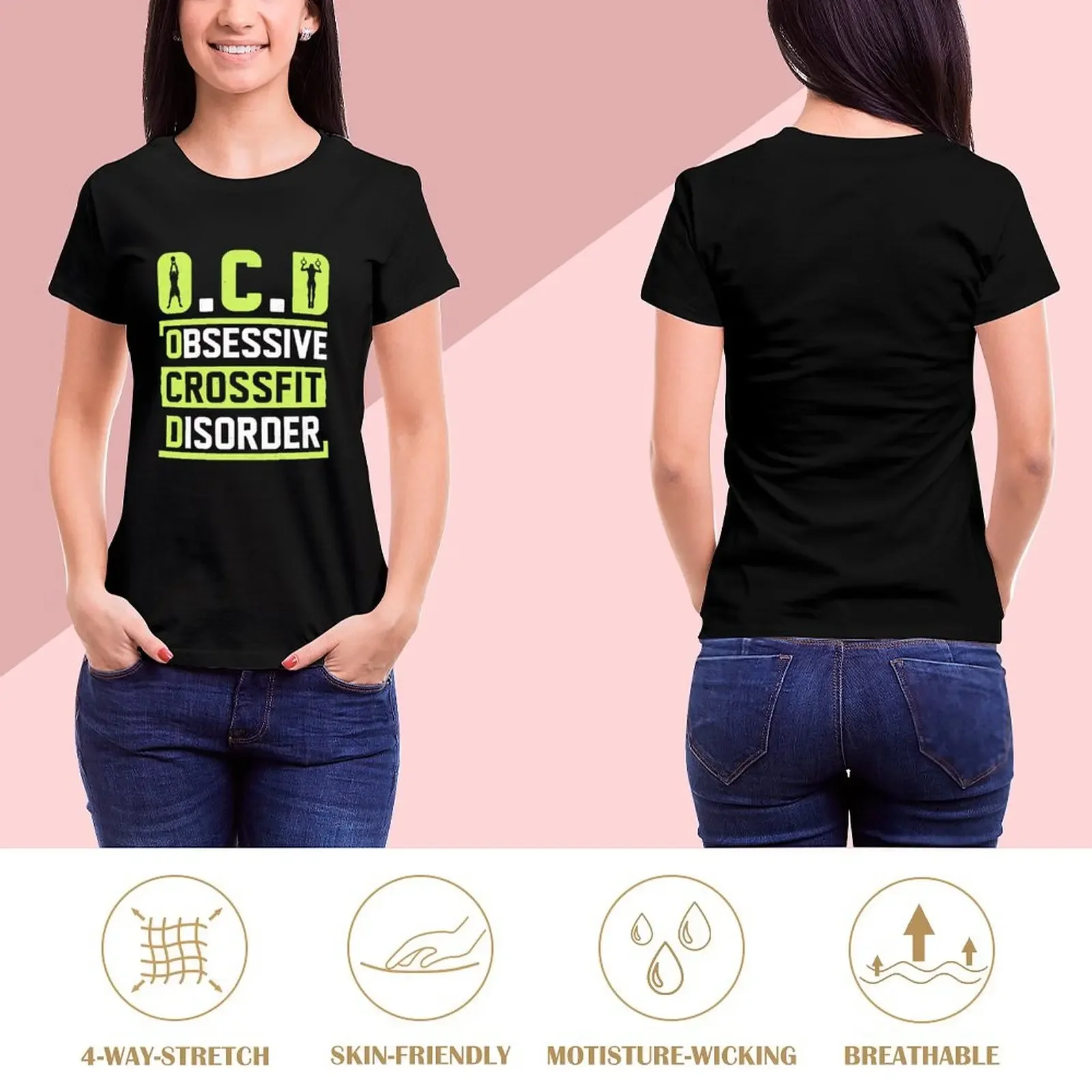 OCD - Obsessive Crossfit Disorder T-Shirt graphics hippie clothes tees customizeds t-shirts for Women graphic tees funny