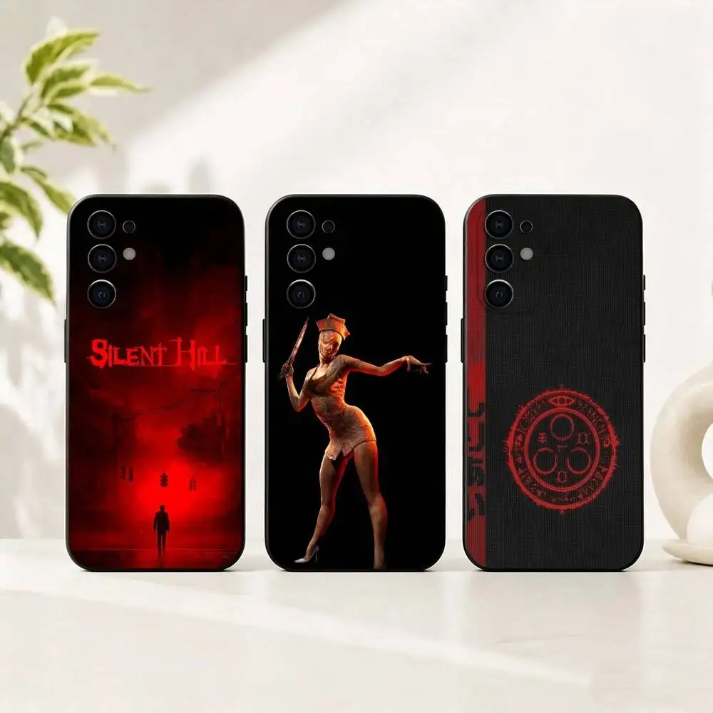 Horror game Silent Hill Phone Case Black Silicone Soft For Samsung S25,S24,S21,S22,S23,S30,Ultra,S20,Plus,Fe,Lite