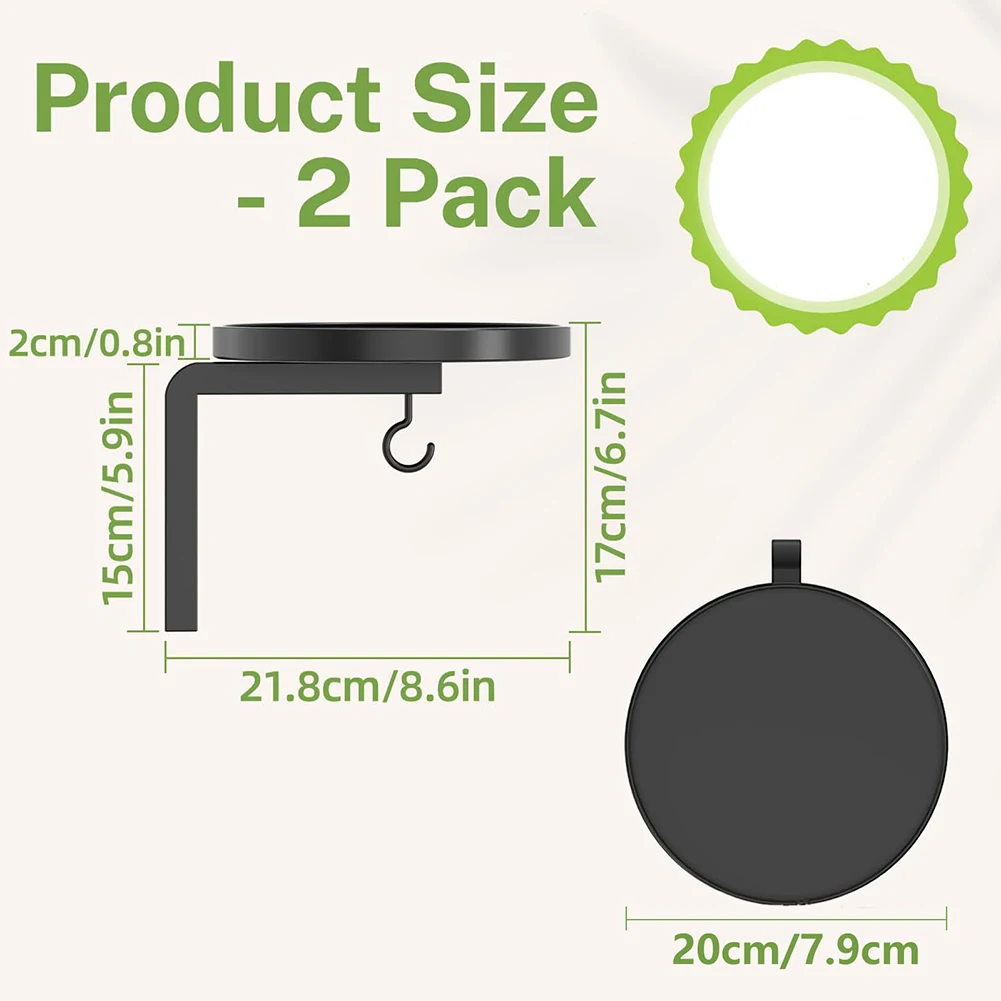 For 2 Pack Indoor Wall Flower Holder with Solid Metal Frame and Protective Coating for Year Round Home or Garden Use