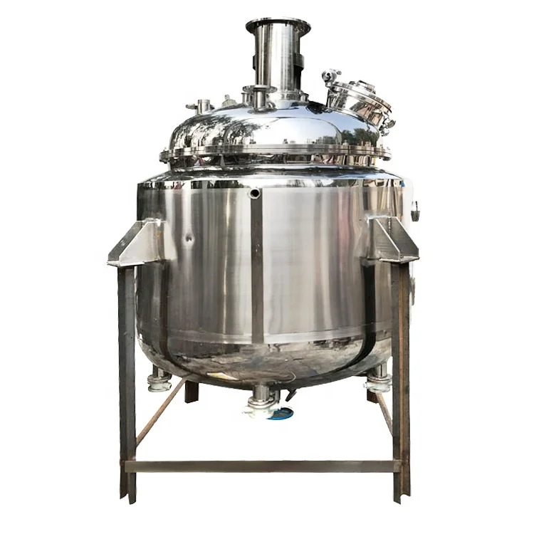 200L electric heating double-layer mixing tank liquid mixing tank with agitator mixing equipment