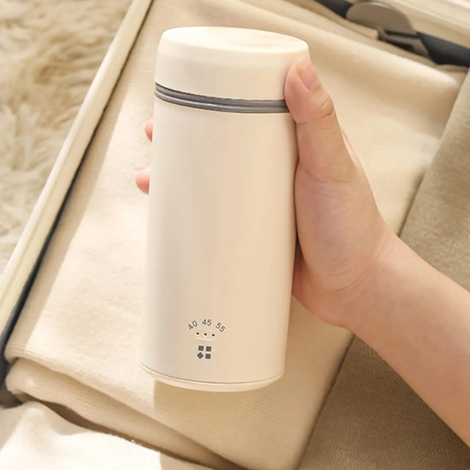 Car Electric Kettle 260ml Leakproof Stainless Steel Liner Cup Portable Electric Car Kettle For Coffee Milk Tea Traveling