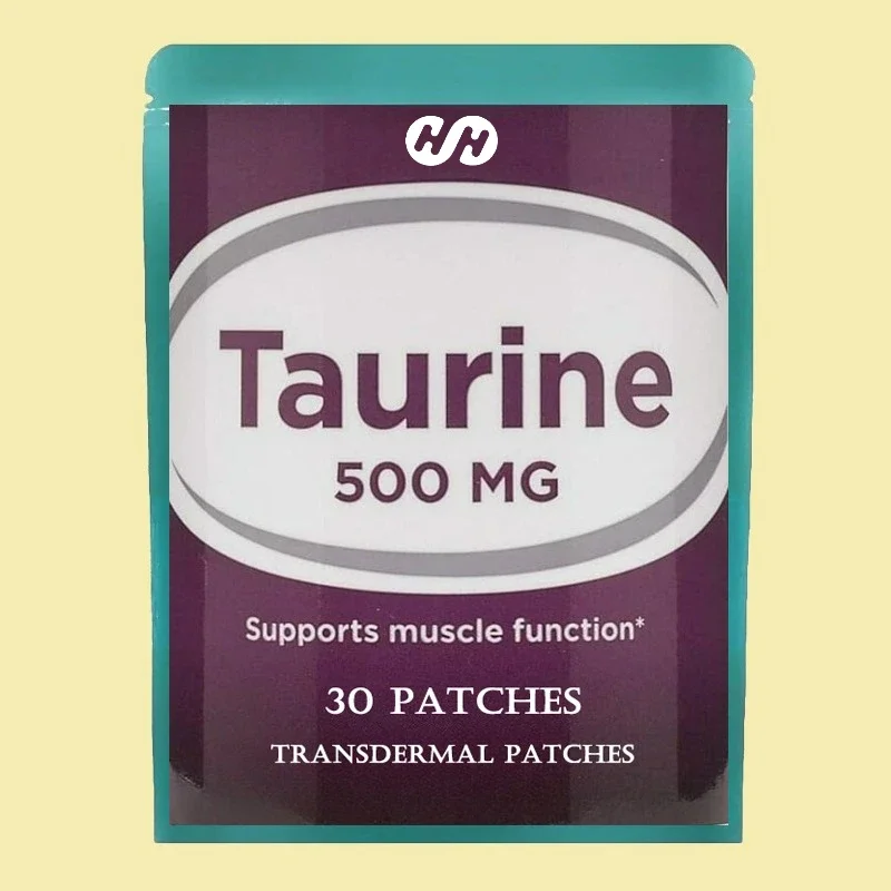 Taurine Transdermal Patches for Muscle Strength Focus Memory - 30 Patches One Month Supply - Nutritional Supplement