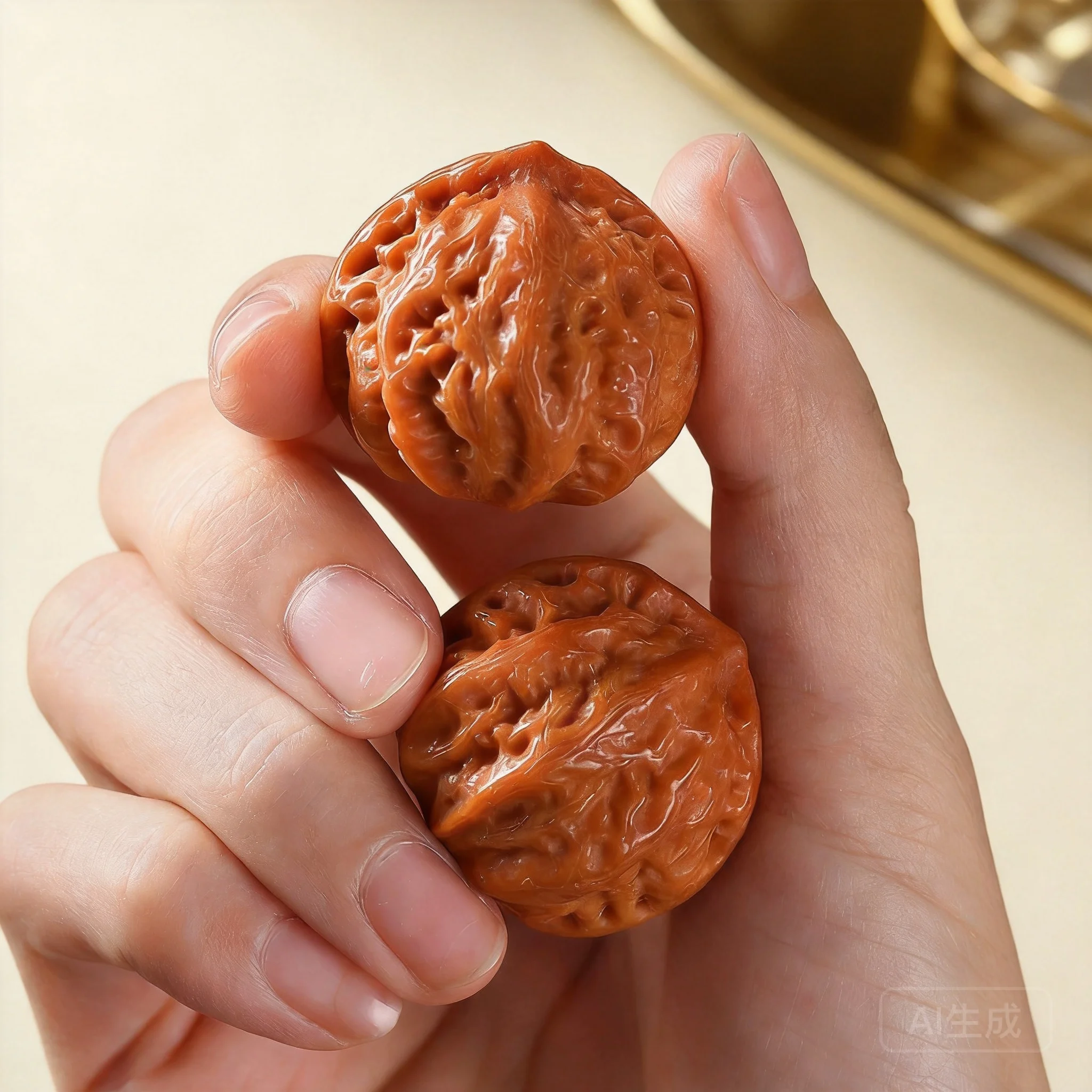 Natural Wild Small Walnut Wenwan Handheld Fidget Toy 24-27mm Mens Finger Massage Relax Antique Collectible Perfect Gift For Hobb