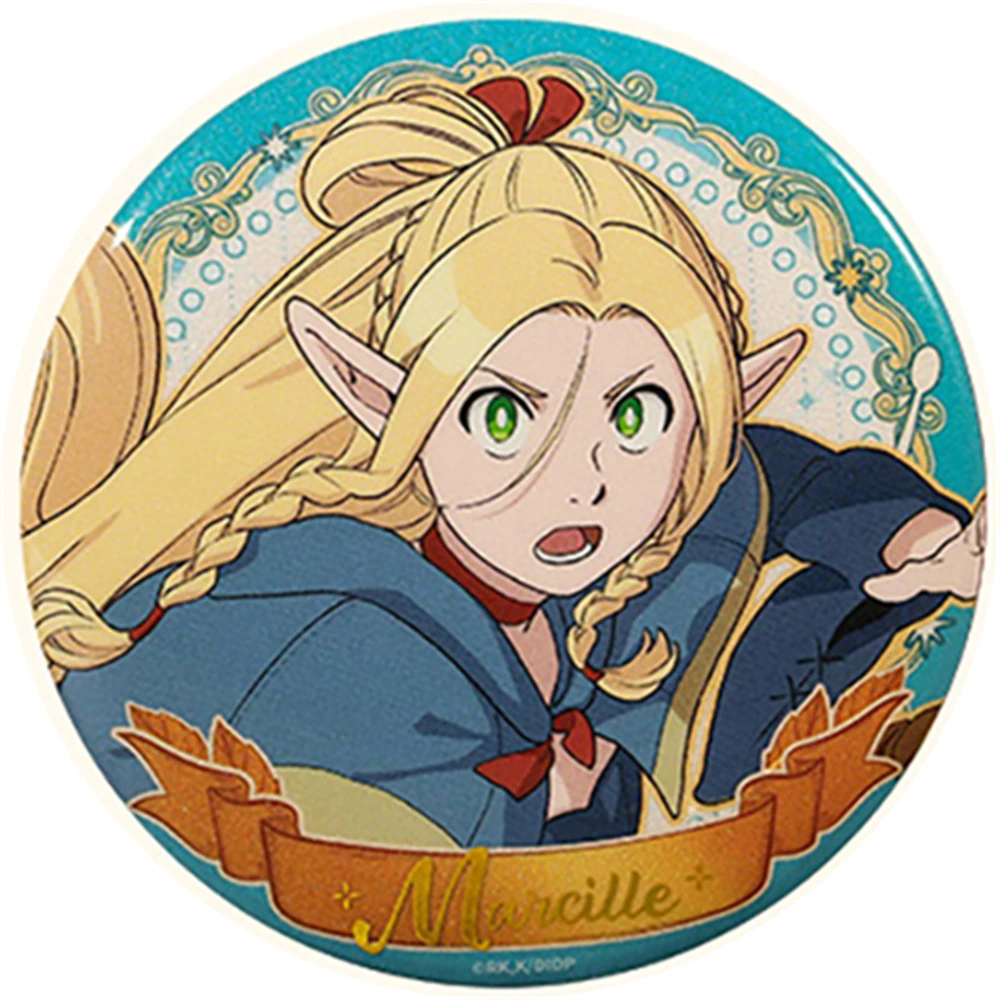 58mm Anime Delicious in Dungeon Meshi Laios Touden Falin Touden Dia Cosplay COSTUME Badge Pin SPTE Tinplate Brooch﻿ Prop Gilf