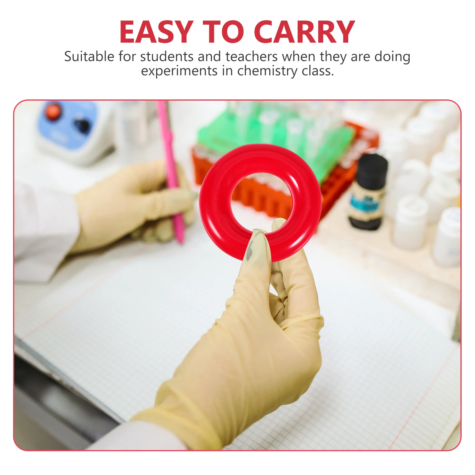 

2pcs Experiment Bottle Weight Ring Boiling Flask Stabilizing Ring Chemistry Lab Use Portable High-Grade for Students