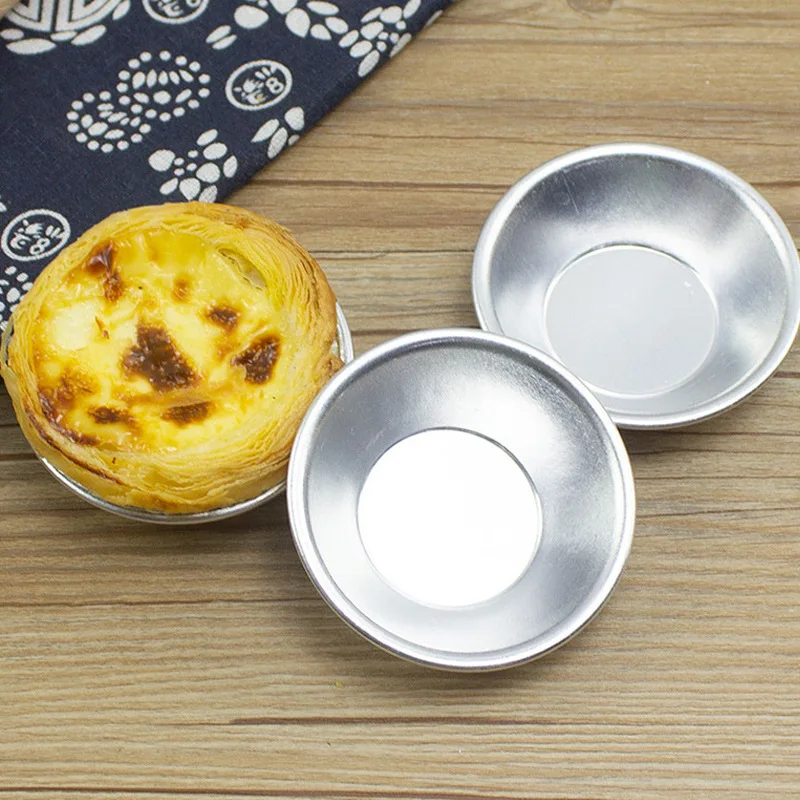 20PC Aluminum Alloy Anode Portuguese Egg Tart Mold B05/ Egg Tart Holder Pudding Cup Baking Mold
