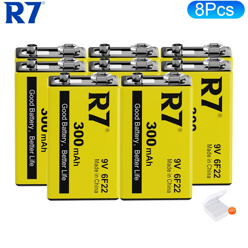 

R7 8-24PCS 9V NI-MH battery 6F22 battery Ni-Mh rechargeable 9V battery for microphone detector universal meter