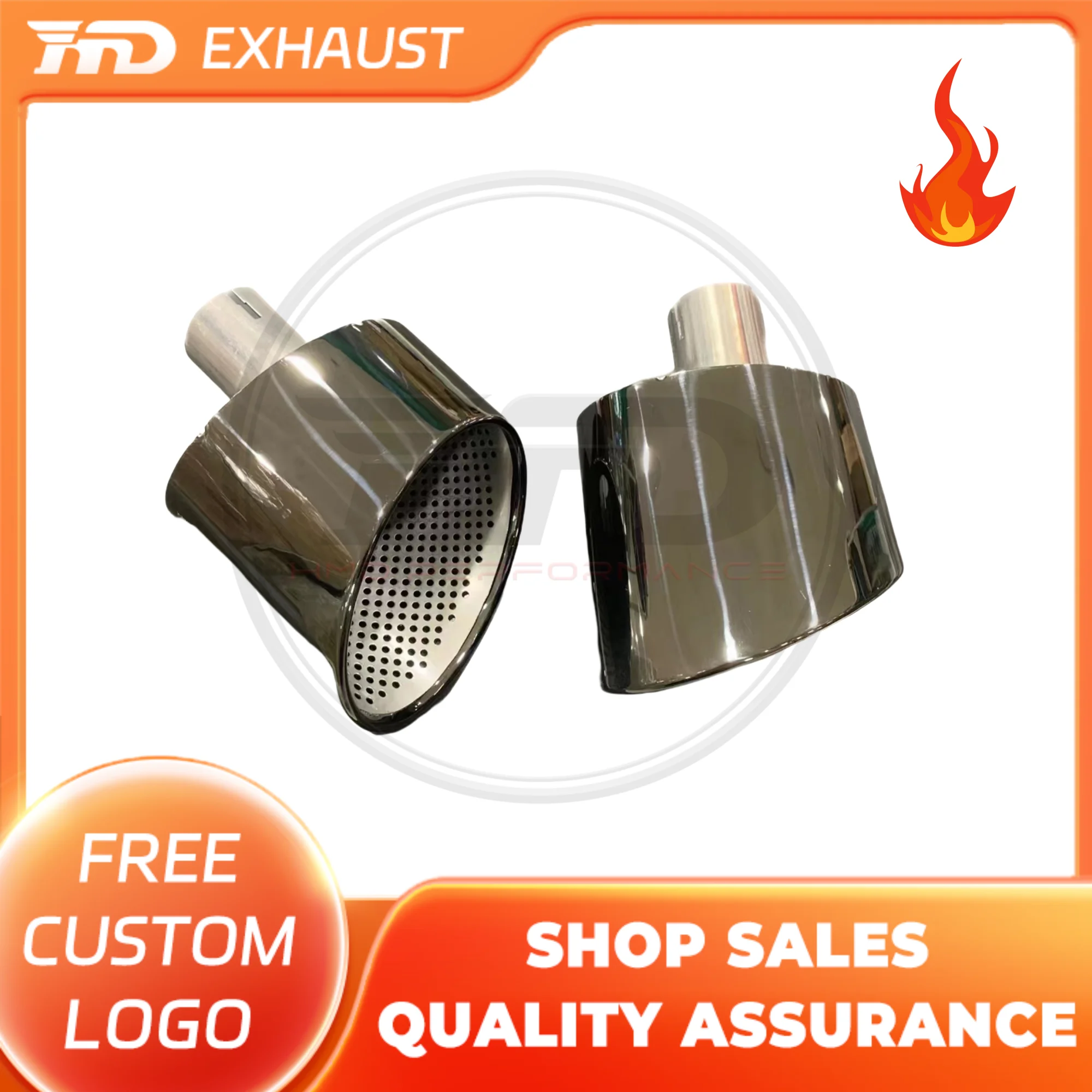 

HMD High Precision Machining Exhaust System For Audi A Series Upgrade Stainless Steel RS Tips Easy Installation Glossy Black